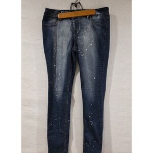 Rocawear Jeans Hannah Skinny Leg Women's 18 Glitz Back Pocket Style Artsy Pants